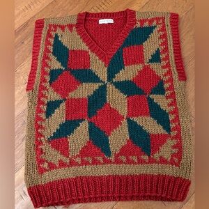 Hand knitted sweater vest